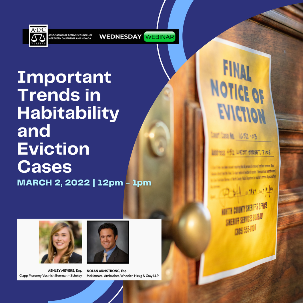 Webinar - Important Trends in Habitability and Eviction Cases - 2022