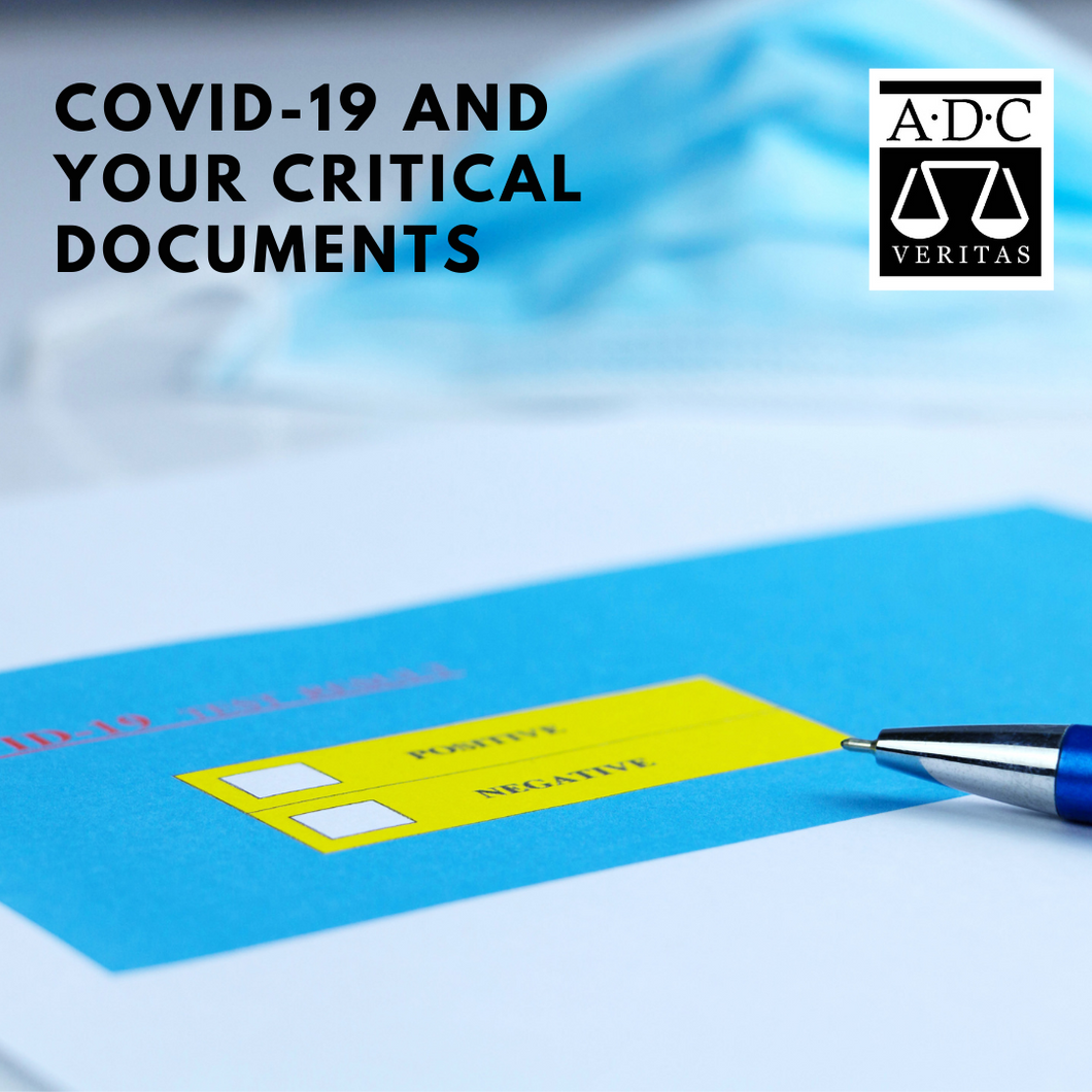 COVID-19 and Your Critical Documents - 2020